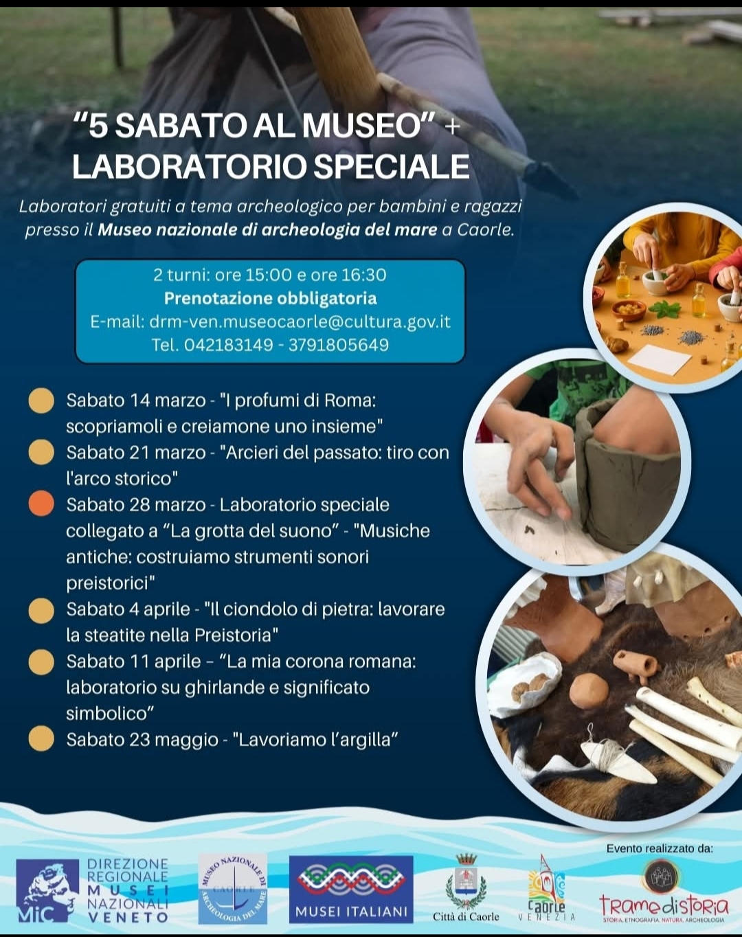 “5 SABATO AL MUSEO” + LABORATORIO SPECIALE | Museo nazionale di archeologia del mare
